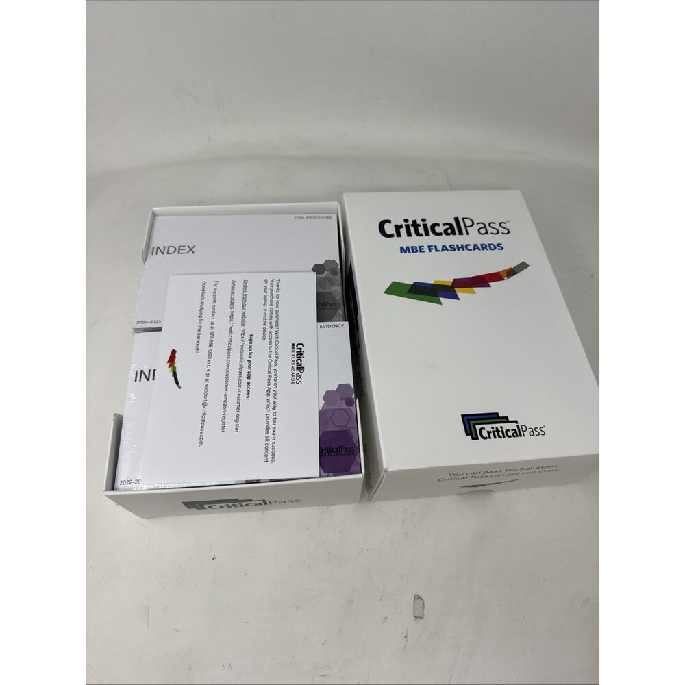 CriticalPass Critical Pass Bar MBE Flashcards 2022-2023 Complete NEW